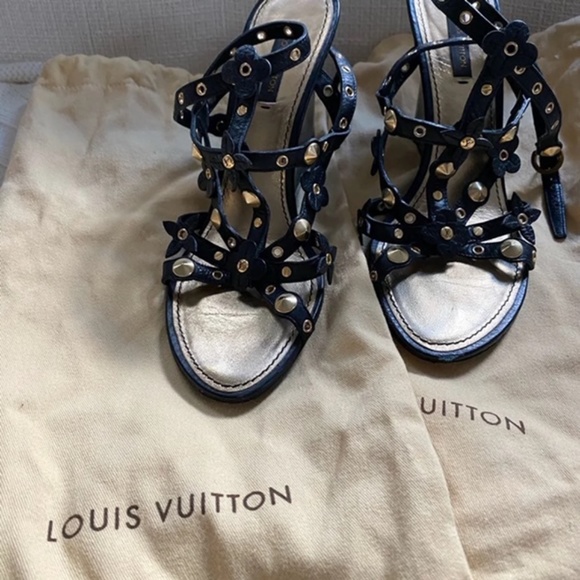 Louis Vuitton Leather Wedge Heels - Picture 1 of 10
